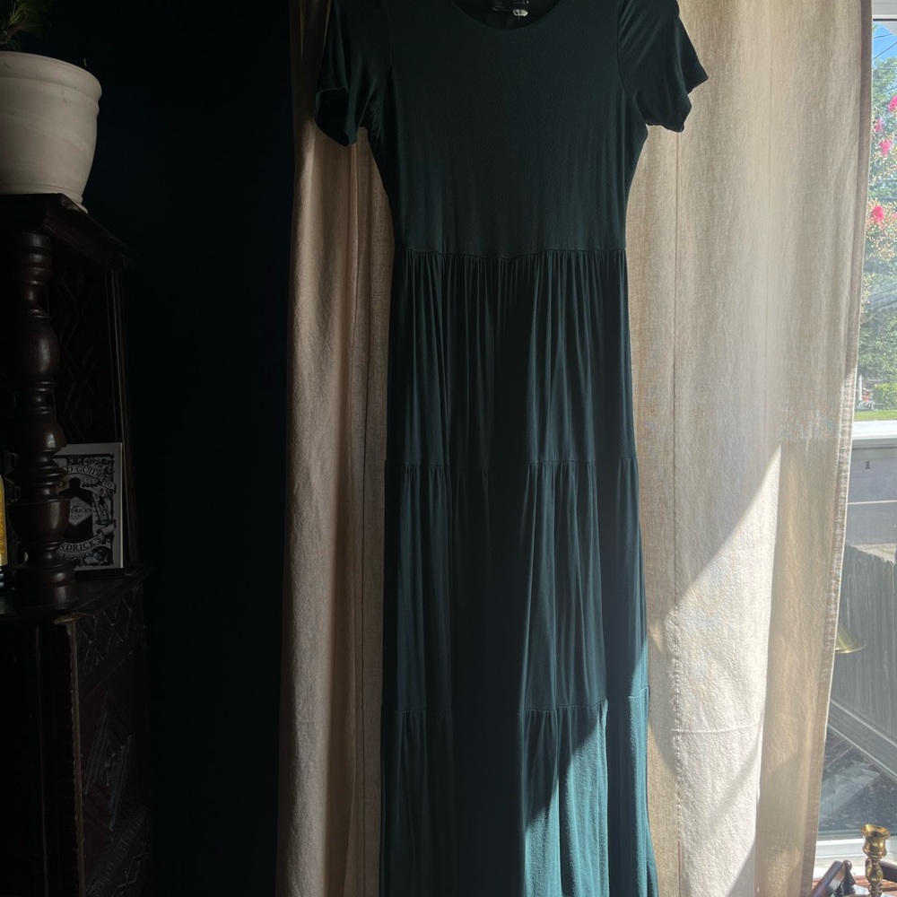 Anthropologie Teal Maxi Dress